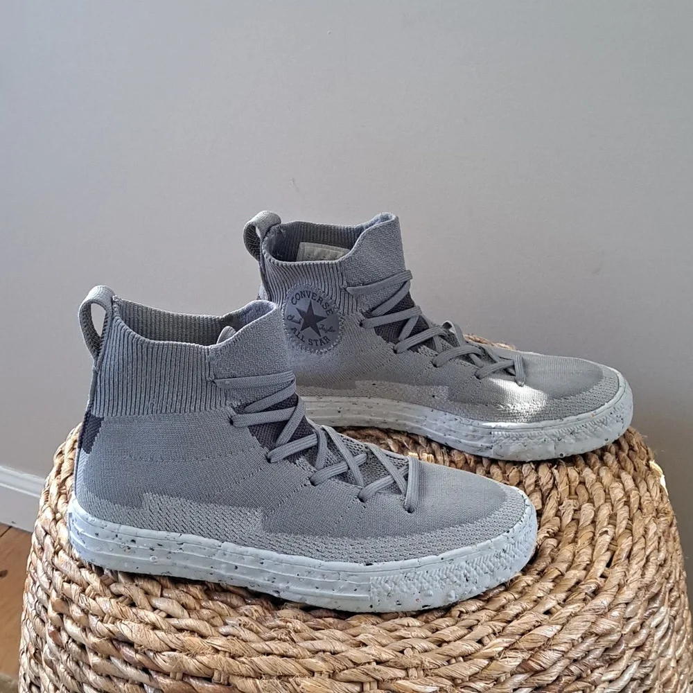 Converse Boys Renew Chuck Taylor All Star Grey Crater Knit High Top Sneakers S-6